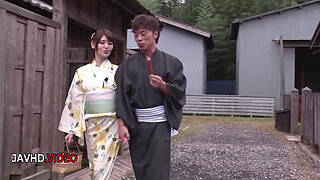 Japanese stunner picked up for steamy intense sex session full of passionate desire