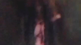 Orgasm cum of black mama cougar, she enjoyed video call fuck