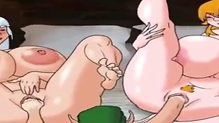 Busty Cartoon and 3D Grannies Jerk Off Challenge