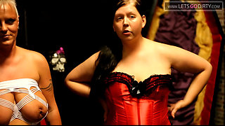 Hot girls enjoy eating cum after an orgy