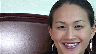 Amateur asian teen licks ass and sucks cock