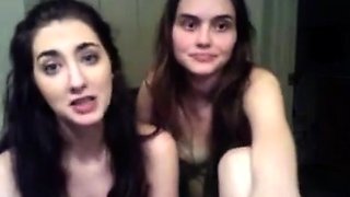 two lesbian teen friends have fun on webcam