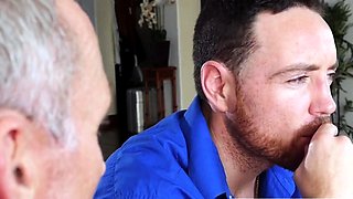 Teen Stepdaughter Gives Head Under Table Before Foursome