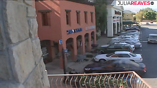 Sexy girl enjoys as a long black dick slides into her pierced pussy