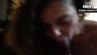 Brunette with hairy pussy giving her ass without mercy