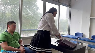 Student teaches his teacher how to fuck hard and the horny girl accepts