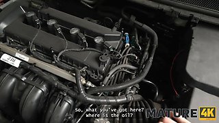 Mature4k. mature whore Texas Patti is hardcore on top of her car in front of her spouse