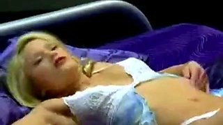 Blonde fuck-hole gangbanged by a dozen men