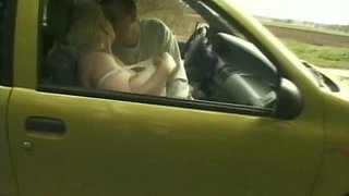 Chubby German MILF Got Her Pussy Fingered and Licked in Car