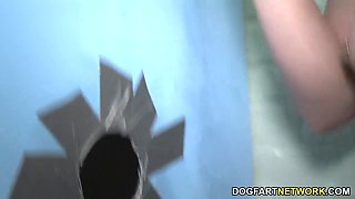 Black Cock Slut Lily Labeau Visits Mysterious Glory Hole