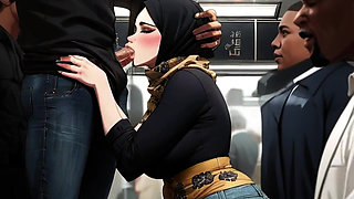 Big Ass Milfs, Big Natural Titty Having Teens, & Exotic Beautiful Women GET FUCKED In Spicy Toons: The Subway 2