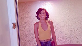 Teamskeet - new amateur beauty answers dirty questions before stretching her feet and getting frigged