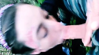 Mountain-side Public Facefuck with a Kinky Couple