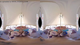 Naughty America - VR you get to fuck 3 chicks in the desert