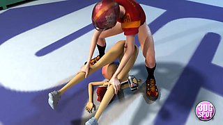 3DGSPOT - Nubile Stunners Gets Porked Rigid In Locker Bedroom By Football Players PART two! THREE DIMENSIONAL Animation!