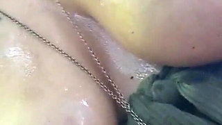 Oiled Tits Big Pierced Nipples in the Woods