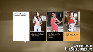 Life Selector featuring Taylor Sands and Olivia Grace's small tits xxx