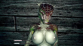 Lusty Argonian Maid Spreads Her Legs