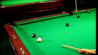 Lesbian foursome pussy licking party on the pool table