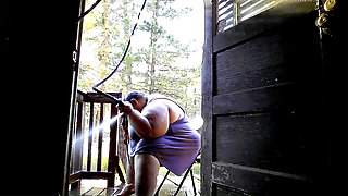 Showering in the Water Hose. Pt 3