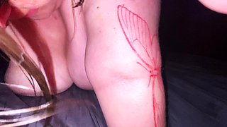 Busty MILF Oils up for My Bwc Creampie