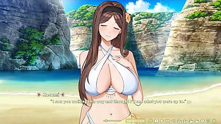 Hentai Game - Summer Clover - Unstoppable Urge On The Beach - Kasumi's Secret Beach Sex
