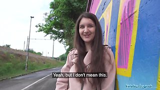 Slutty Czech teen will sell her body outdoors for good money