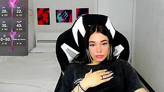 Stacked brunette goes solo toys and masturbation