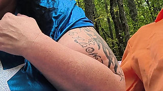 Naughty Actress Outdoor Scene Escapee Trying to Get in the Pussy