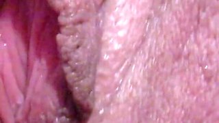 Huge clit jerking in close up
