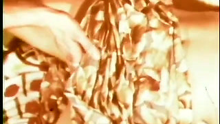 Blonde vintage MILF sucks and takes cock in her hairy beaver (No audio but music)