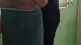 Stepaunty Enjoying Fuck with Step Son at Windows Side in Home Made Romance