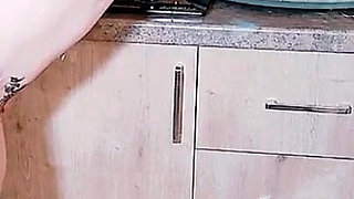 I Had Hot Sex with My Sister in the Kitchen and Ejaculated Inside Her Pussy and Cum Came Out of It