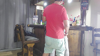 Hot babe creampie standing doggystyle fuck