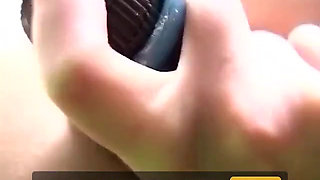 Young Italian plays with fake cock and gets pleasure