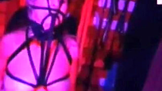 Dom Gresopio in Shibari Corset with Clothing and Mask