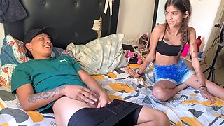 Sins and her brother engage in intense step-sibling fun