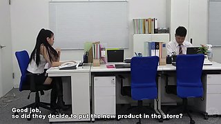 Female Boss Makes Employee A Crossdresser, Stimulates His Dick With An Electric Vibrator, And Teases And Denies Him