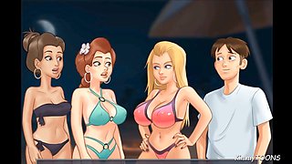 Naughty girlfriend lets her BFF enjoy some beach fun with her well-endowed boyfriend