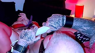 Hitachi Tap out tied and blindfolded permission to cum