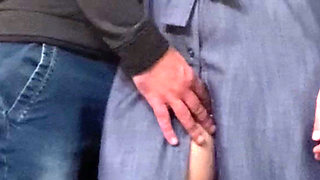 A Strange Old Man Perv in the Subway Play with My Pussy