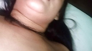 cheating wife goes crazy while fucking with neighbor and got creampied twice
