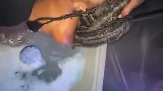 Omg This Big Black Cock Got Me so Wet Fuck Deep in My Belly