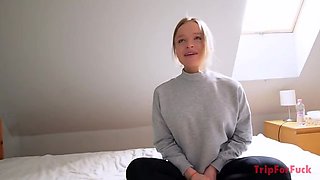 Stunning Russian Blonde Alexa Flexy: Big Ass, Tattoo, and Infectious Smile - POV