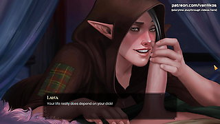 Beautiful Elf Girl Blowjob And Pussy Creampie - Cartoon Animated Porn Game - What A Legend! - #20