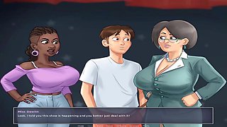 Music teacher's undressing scene from Summertime Saga by Misskitty2k