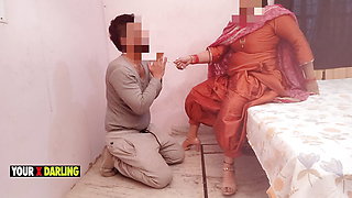 Punjabi Bhabhi's slave bihari fucking her in doggystyle and licking her ass badly