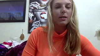 Big Boobed Blonde Masturbates With A Dildo In The Bathroom
