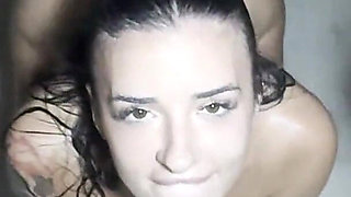 Threesome with Young Italian, Double Penetration Cums Like a Whore