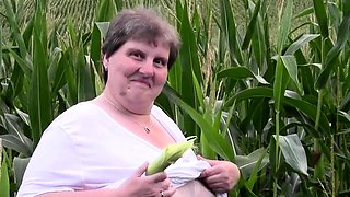 Hairy Mature BBW Tina Plays With Her Huge Ass Fat Pussy In a